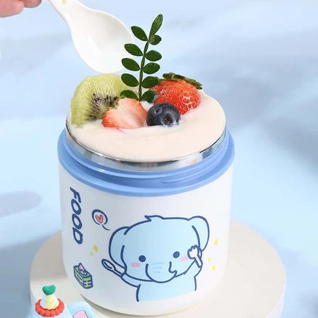 Oatmeal breakfast soup cup 304 stainless steel milk cup portable cute cup with spoon for students WenstaUSA