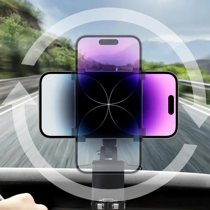 360° Degrees Rotation Dashboard Phone Holder, Clip Universal Best Car Phone Holder Stand, Car Phone Mount for Suitable 4-7 inch phones iPhone Samsung Google Nokia Smartphones Rotatable Car WenstaUSA