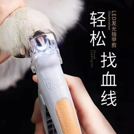 Pet Nail Clippers Cat with Light Nail Scissors Dog Nail Clippers One Piece Dropshipping Cross-Border Beauty Product for Pet WenstaUSA