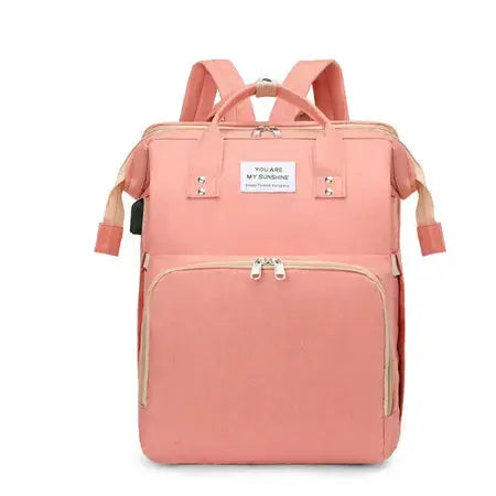 Fashion Mummy Bag Portable Baby Crib Baby Diaper Bag Baby Stroller Bottle Insulation Large Capacity Mummy Backpack WenstaUSA