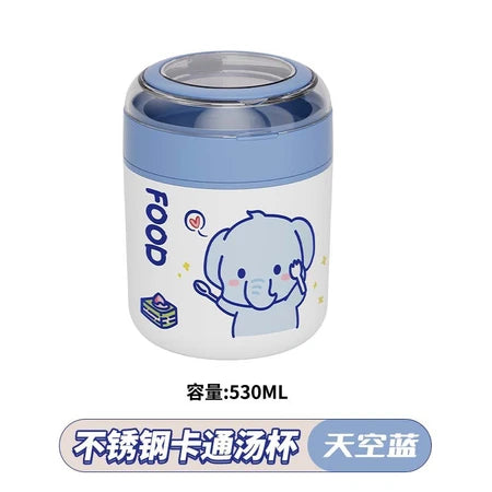 Oatmeal breakfast soup cup 304 stainless steel milk cup portable cute cup with spoon for students WenstaUSA