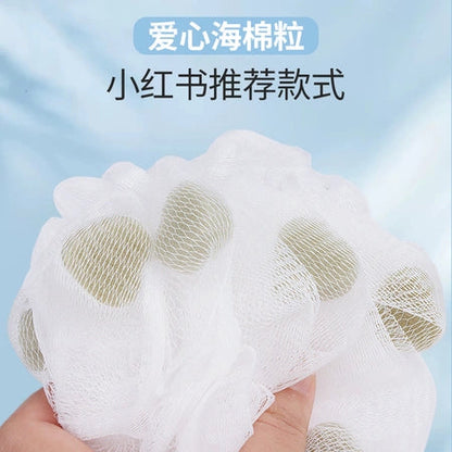 Straight hair bath foaming bath towel bath ball Korean version bathroom plain bath flower bath ball bath flower WenstaUSA