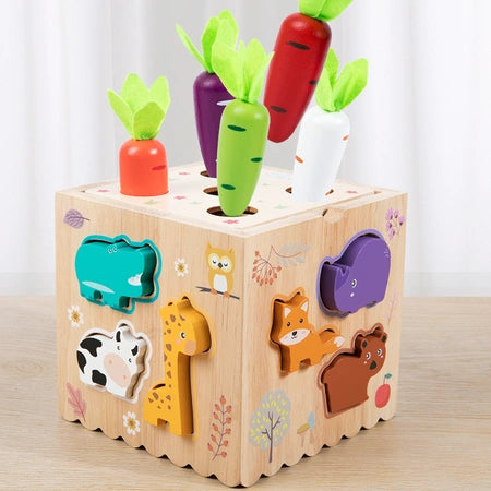 Young children multi-functional wooden Montessori 8-in-1 knocking ball animal pairing fishing intelligence box Early education Educational toys Children's toys educational toys WenstaUSA