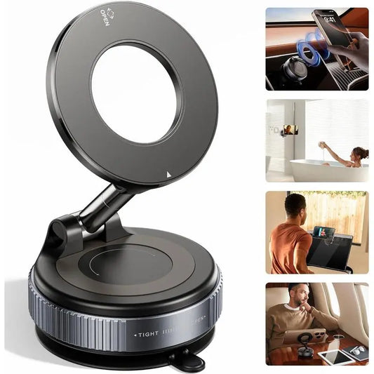 2025 Upgraded Vacuum Magnetic Phone Holder Stand, Suction Cup Phone Mount for Magsafe WenstaUSA
