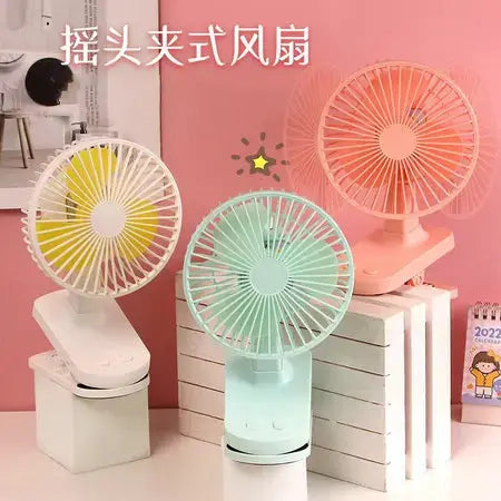Summer New Table Clip Dual-Purpose Shaking Head Fan WenstaUSA