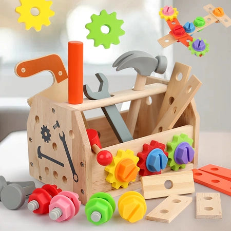 Early childhood education toolbox simulation disassembly maintenance screw nut workbench educational toy WenstaUSA