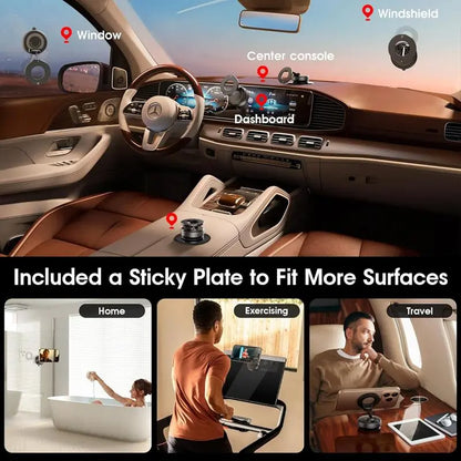 2025 Upgraded Vacuum Magnetic Phone Holder Stand, Suction Cup Phone Mount for Magsafe WenstaUSA