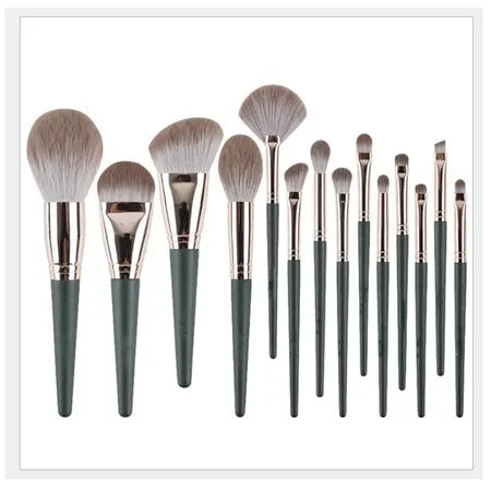 14 new products green cloud makeup brush set super soft beginner loose brush eye shadow brush beauty set WenstaUSA