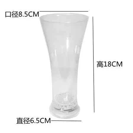 Dazzling luminous round mouth tall colorful flashing juice cup LED luminous cup with light stalls night WenstaUSA