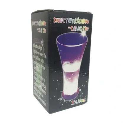 Dazzling luminous round mouth tall colorful flashing juice cup LED luminous cup with light stalls night WenstaUSA