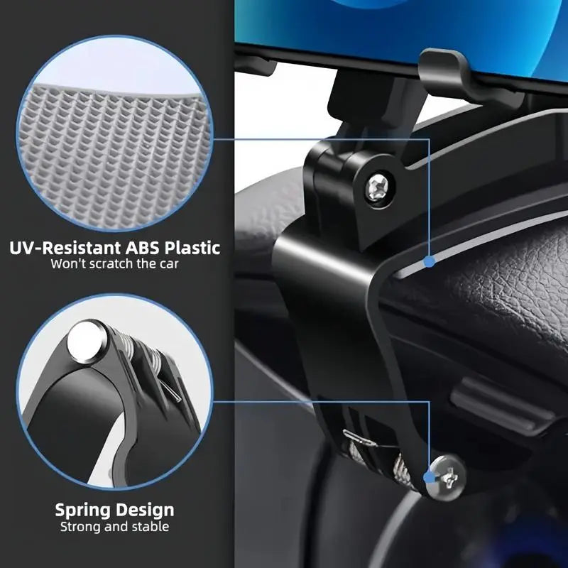 360° Degrees Rotation Dashboard Phone Holder, Clip Universal Best Car Phone Holder Stand, Car Phone Mount for Suitable 4-7 inch phones iPhone Samsung Google Nokia Smartphones Rotatable Car WenstaUSA