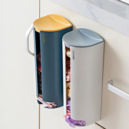 Creative household wall hanging garbage bag storage and finishing box free punching thickening plastic bag collector WenstaUSA