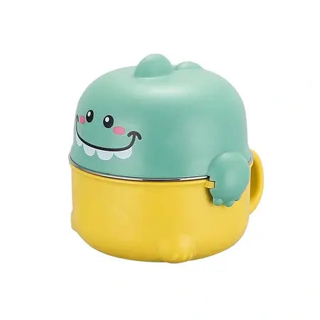 Stainless steel children's water injection thermal insulation bowl double insulation anti-hot baby cartoon cute auxiliary food rice bowl WenstaUSA