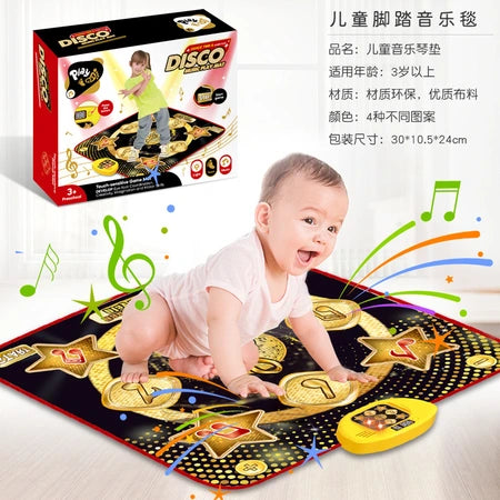 Children's multi-functional baby dance mat, game piano mat, infant and toddler early education educational cloth toy mat, crawling mat, game mat, essential toys for babies learning to walk WenstaUSA
