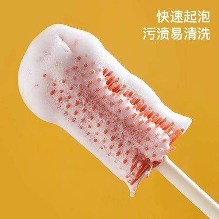 Silicone bottle brush Baby pacifier brush straw brush Household cleaning brush set with base WenstaUSA