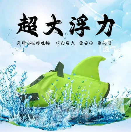 Pet dog large buoyancy indoor outdoor shark tail life jacket summer clothing swimsuit WenstaUSA
