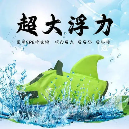 Pet dog large buoyancy indoor outdoor shark tail life jacket summer clothing swimsuit WenstaUSA