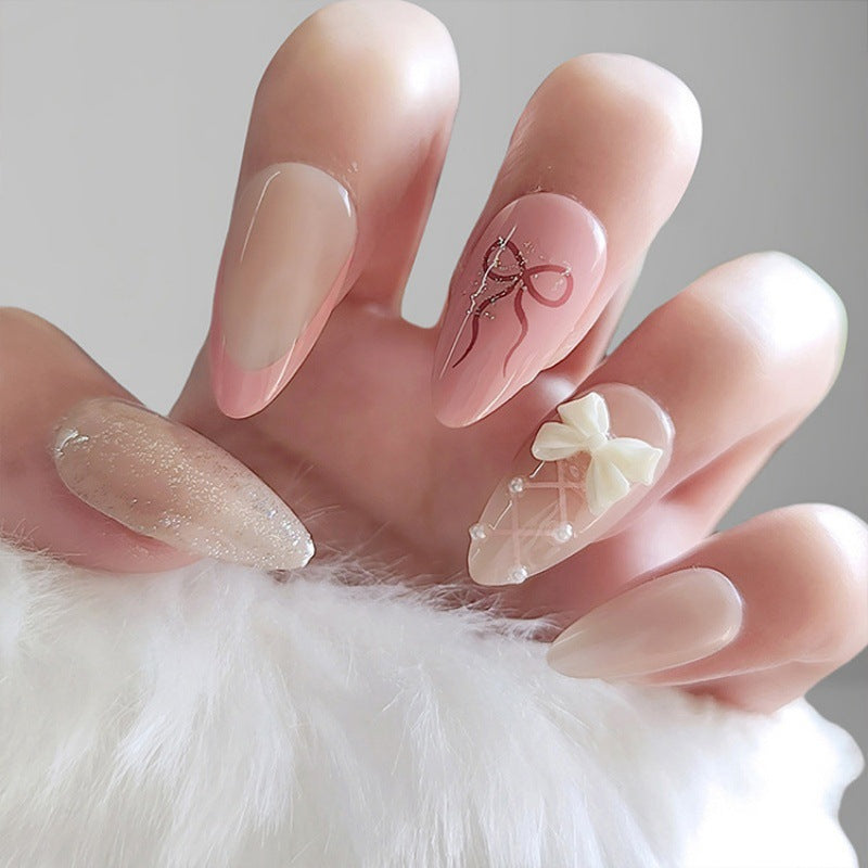 Medium and long diamond nail patches wearable false nails detachable box finished nails WenstaUSA