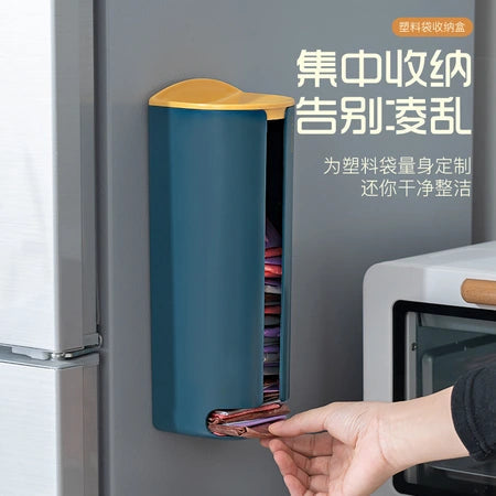 Creative household wall hanging garbage bag storage and finishing box free punching thickening plastic bag collector WenstaUSA