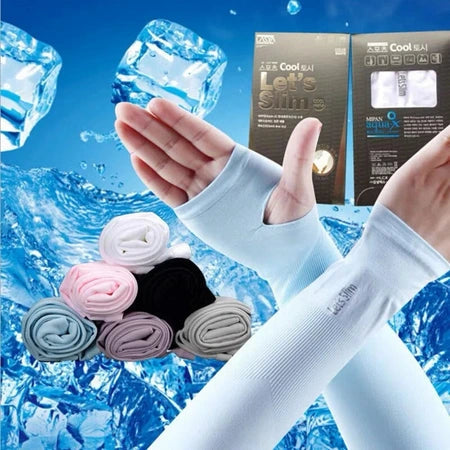 Ice sleeve sun protection sleeve for women summer outdoor riding ice silk sleeve for women men sleeve gloves driving fishing sleeve WenstaUSA