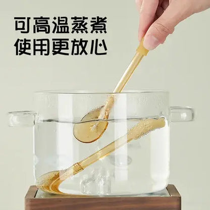 Tableware baby long handle straw spork spoon two-in-one children eat independently learn to eat spork spoon children drink soup straw spoon WenstaUSA