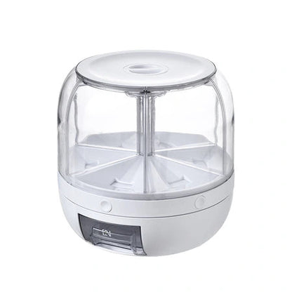 Household sealed classification of rice bucket cereal grain packaging rice box can be rotated divided food grain tank a piece of replacement WenstaUSA