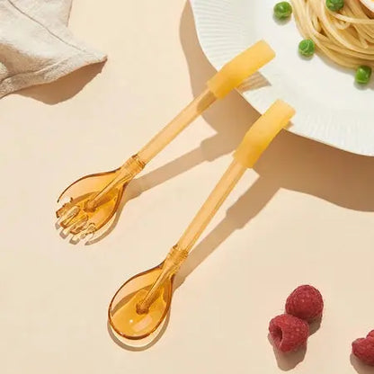 Tableware baby long handle straw spork spoon two-in-one children eat independently learn to eat spork spoon children drink soup straw spoon WenstaUSA