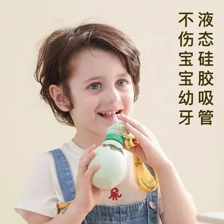Baby drink cup cartoon straw cup tritan material baby drink pot belly cup children's cup student WenstaUSA