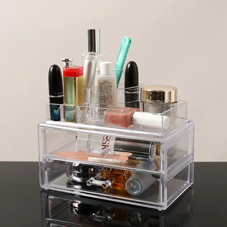 ins style girls cosmetics storage box lipstick storage rack Multi-functional dresser makeup arrangement save space WenstaUSA