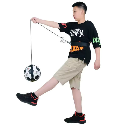 Football Kick Throw Solo Practice Adjustable Waist Belt Soccer Ball Control Training Equipment Children Training Elastic Belt