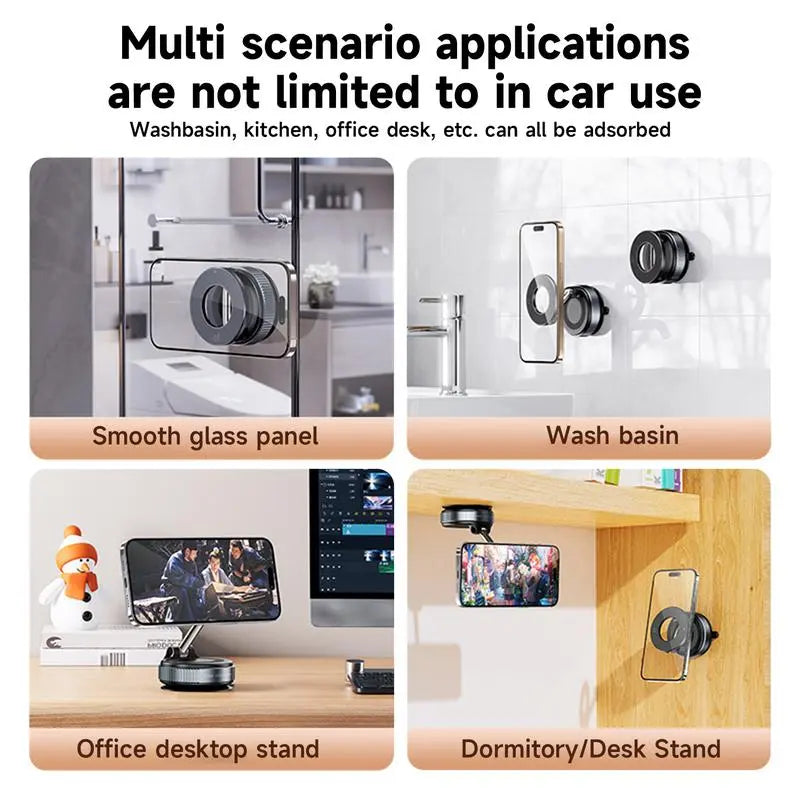 2025 Upgraded Vacuum Magnetic Phone Holder Stand, Suction Cup Phone Mount for Magsafe WenstaUSA