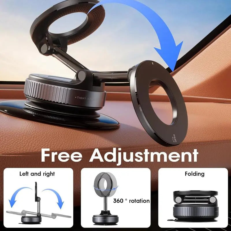 2025 Upgraded Vacuum Magnetic Phone Holder Stand, Suction Cup Phone Mount for Magsafe WenstaUSA