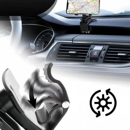 360° Degrees Rotation Dashboard Phone Holder, Clip Universal Best Car Phone Holder Stand, Car Phone Mount for Suitable 4-7 inch phones iPhone Samsung Google Nokia Smartphones Rotatable Car WenstaUSA