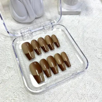 Handmade wear nail uv nail cat's eye mid-length 2023 new internet hot finished wearable nail art WenstaUSA