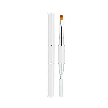 Multifunctional nail brush dual head dual-use nail art uv pen steel push glue embossing stick manicure brush WenstaUSA
