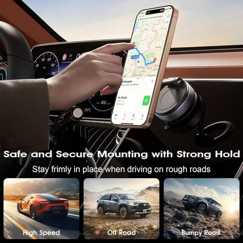 2025 Upgraded Vacuum Magnetic Phone Holder Stand, Suction Cup Phone Mount for Magsafe WenstaUSA