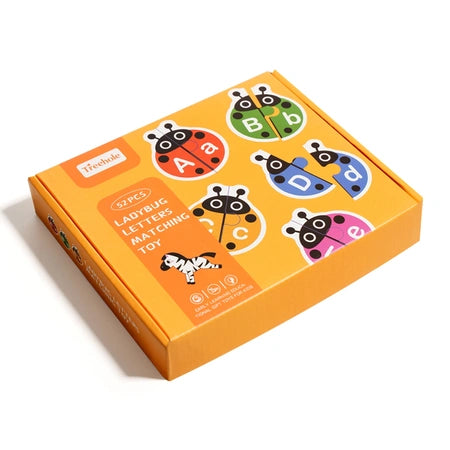 Letter Cognition Enlightenment for Young children Puzzle Early Education Animal word pairing Toy card pairing table game Ladybug letter pairing Exit CE CPC WenstaUSA