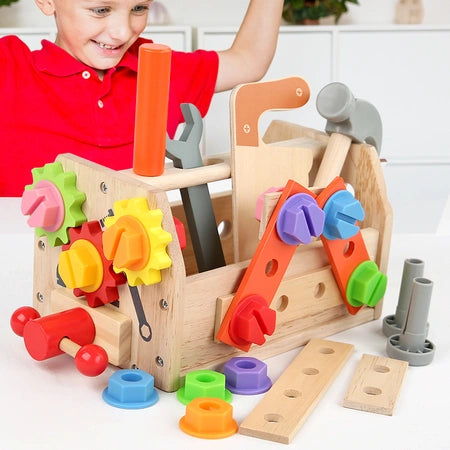 Early childhood education toolbox simulation disassembly maintenance screw nut workbench educational toy WenstaUSA
