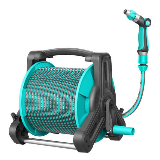 Portable Wall Mounted Garden 20m 30m 40m High Pressure Hose Reel with Cart Spray Gun and Pipe