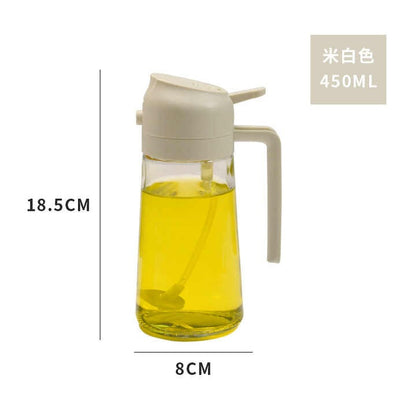 High Quality 470/600ml Mist Nozzle Oil Sprayer 2 in 1 Olive Oil Dispenser Sprayer Bottle for Cooking