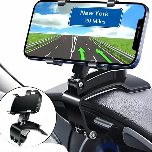 360° Degrees Rotation Dashboard Phone Holder, Clip Universal Best Car Phone Holder Stand, Car Phone Mount for Suitable 4-7 inch phones iPhone Samsung Google Nokia Smartphones Rotatable Car WenstaUSA