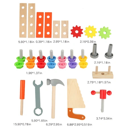 Early childhood education toolbox simulation disassembly maintenance screw nut workbench educational toy WenstaUSA