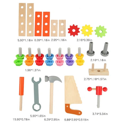 Early childhood education toolbox simulation disassembly maintenance screw nut workbench educational toy WenstaUSA