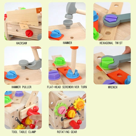 Early childhood education toolbox simulation disassembly maintenance screw nut workbench educational toy WenstaUSA